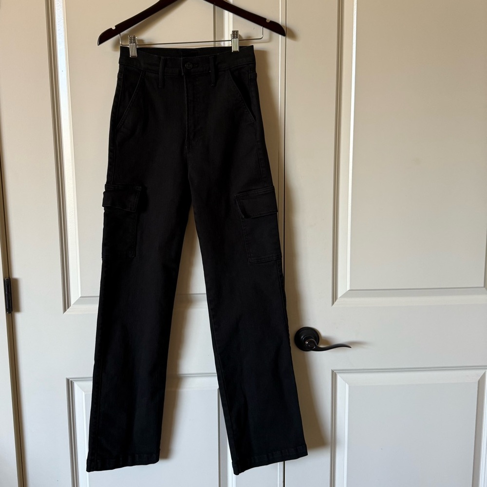 MOTHER Black Straight Leg Jeans